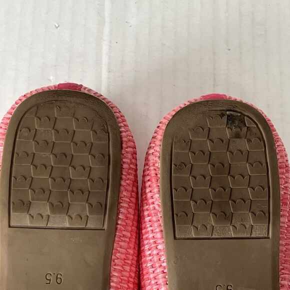 Birdies Womens The Starling Pink Lipstick Raffia Slip On Cushioned Flats Sz 9.5 - Picture 13 of 13